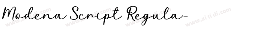 Modena Script Regula字体转换